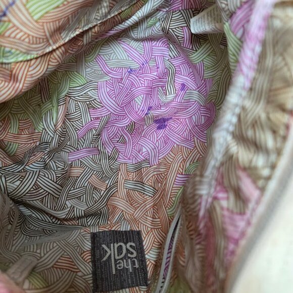 The Sak Genuine Leather Handbag Purse Ivory with Brown Straps - Picture 10 of 16